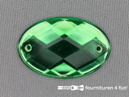 5 stuks Strass stenen ovaal 30x20mm gras groen