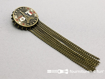 Medaille - met speld - Ø 25mm - Parijs - brons