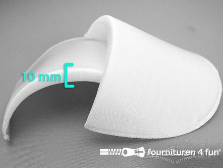Schoudervullingen - 10mm - recht - wit