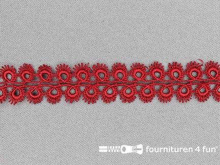 Nylon broderie 20mm steen rood