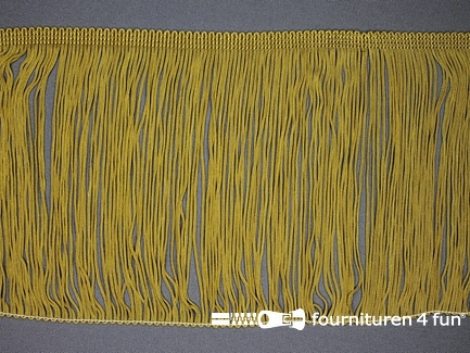 Charleston franje - 150mm - oker geel - goud