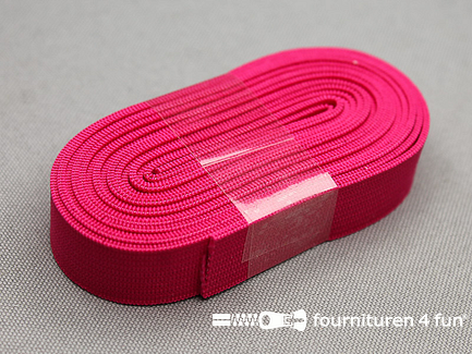 Bosje 2 meter gekleurd soepel elastiek - 14mm - fuchsia roze
