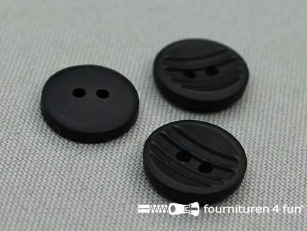 Kunststof design knoop - 15mm - zwart