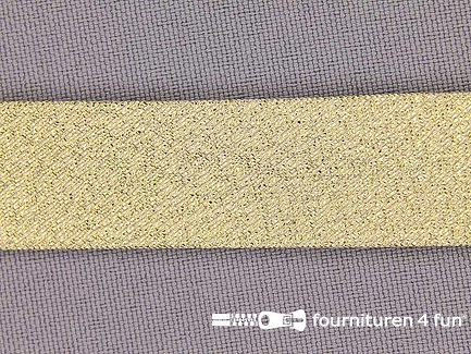 Lurex biasband 18mm licht goud