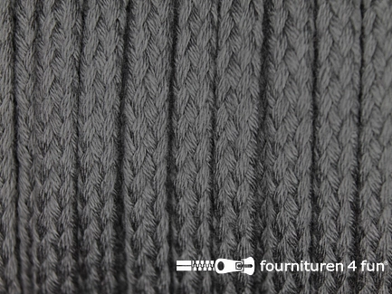 Jassen koord - 6 tot 8mm - donker grijs