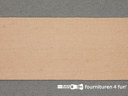 COUPON 6,7 meter (3 stukken, 2,95 + 2,45 + 1,3 meter) Katoenen keperband - 50mm - beige