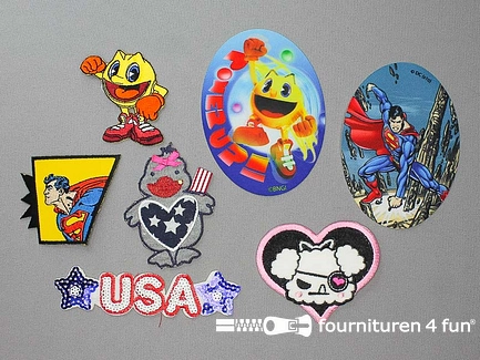 Collectie strijkapplicaties - 7 delige set - opstrijkbare patches