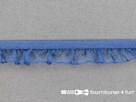Elastisch ruche band 15mm jeans blauw