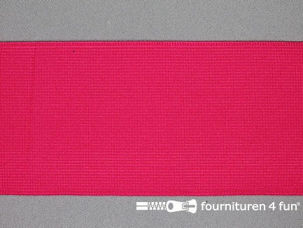 Rol 10 meter gekleurd soepel elastiek - 80mm - fuchsia