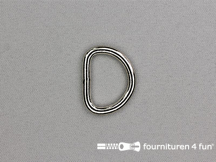 Heavy duty D-ringen 26mm vernikkeld - 5mm dik
