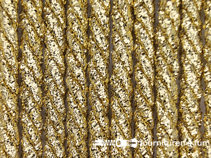 Metallic koord 5mm glans goud