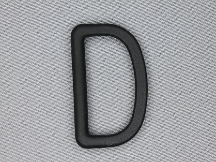 D-ring 40mm kunststof zwart