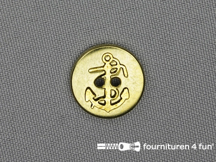 Gouden knoop 17mm anker - B-KEUZE