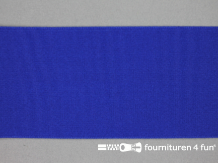 Rol 10 meter gekleurd soepel elastiek - 80mm - kobalt blauw 