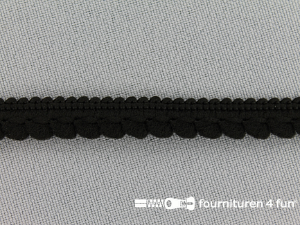 COUPON 23 meter Bolletjesband - 10mm - zwart