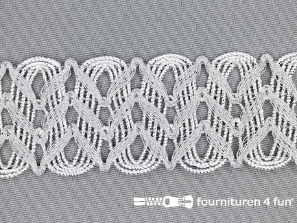 COUPON 2,4 meter Zilver band 37mm 