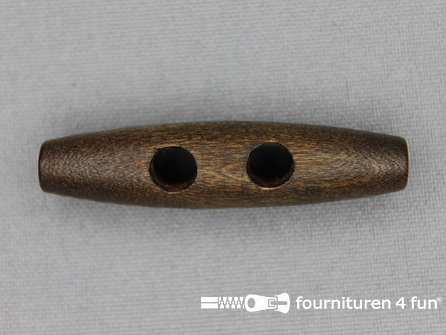 Houtje touwtje knoop 50mm donker hout