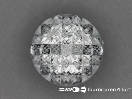 Strass knoop 28mm zilver
