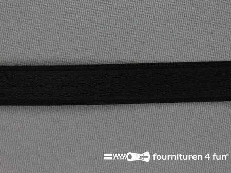 Schouderband elastiek 12mm zwart