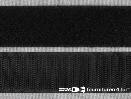 Klittenband 50mm zwart