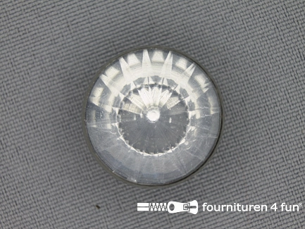 Strass knoop 21mm zilver