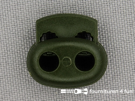Koordstopper - 18mm - dubbel - donker leger groen