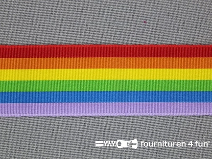 Deco lint - 25mm - regenboog kleuren