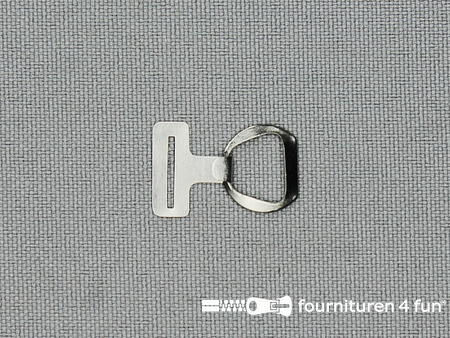 Vlinderdas / stropdas haakje - metalen haak sluiting - 9mm - zilver - per 3 stuks