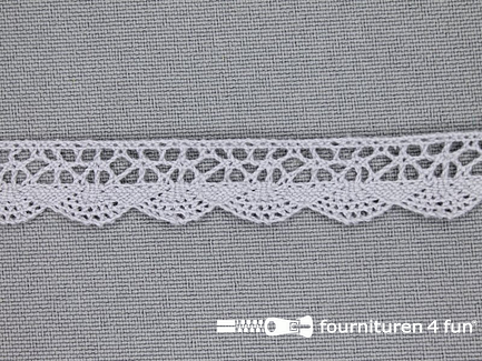 COUPON 6,1 meter (3 stukken, 1,1 + 1,5 + 3,5 meter)  Ibiza broderie 14mm grijs