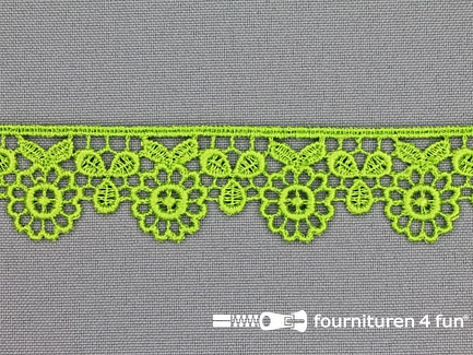 Nylon broderie 25mm lime groen