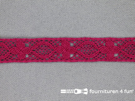 COUPON 8 meter Ibiza broderie 13mm donker fuchsia