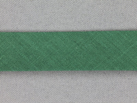 Rol 25 meter katoenen biasband 18mm emerald groen