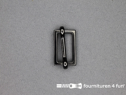 Schuifgesp 20mm zwart zilver