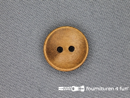 Houten knoop 18mm glad donker