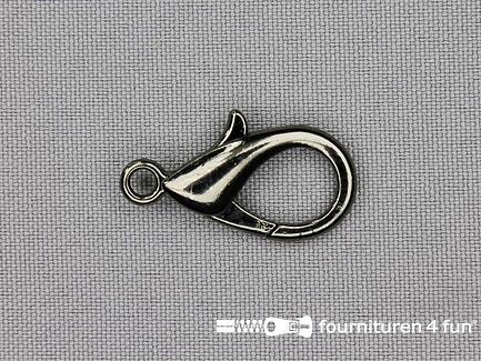 Musketon 3mm zwart zilver