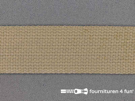 Katoen-look tassenband 32mm safari beige