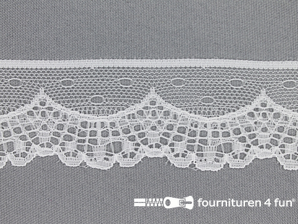 COUPON 16,9 meter (3 stukken, 11 + 4,2 + 1,7 meter)  Nylon kant 37mm off white
