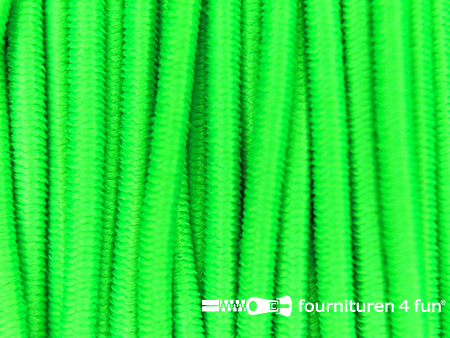 Rol 50 meter elastisch koord 1mm neon groen