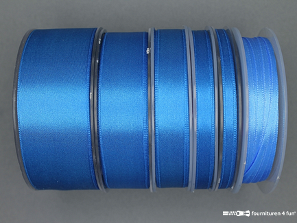 Rol 25 meter luxe satijn lint - dubbelzijdige kwaliteit - 38mm - aqua blauw