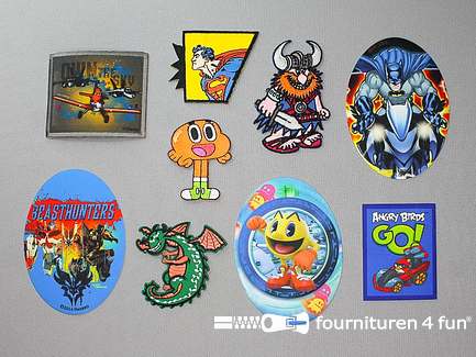 Collectie strijkapplicaties - 9 delige set - opstrijkbare patches