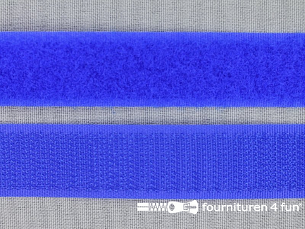 Rol 25 meter klittenband 20mm kobalt blauw