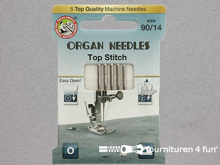 Organ Needles naaimachine naalden - Top stitch 90