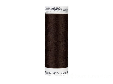 Mettler Seraflex - elastisch machinegaren - donker bruin (0428)
