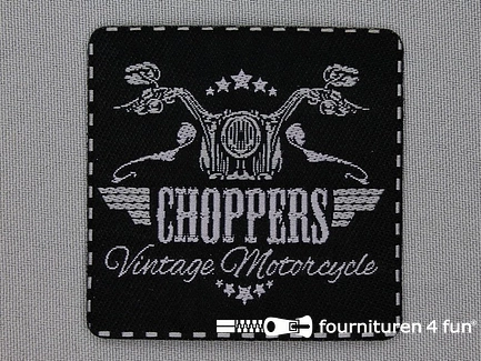Stoere applicatie 60x58mm choppers - vintage 