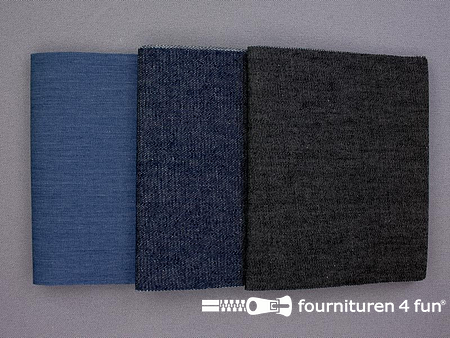Reparatiedoeken - set 3 stuks - jeans blauw / zwart