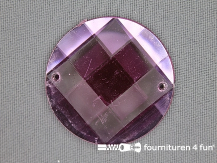 5 stuks Strass stenen rond 35mm licht roze