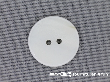 Parelmoer knoop 20mm wit