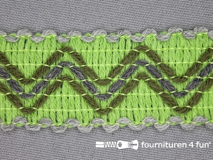 Indianenband 33mm lime groen