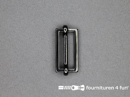Schuifgesp 25mm zwart zilver