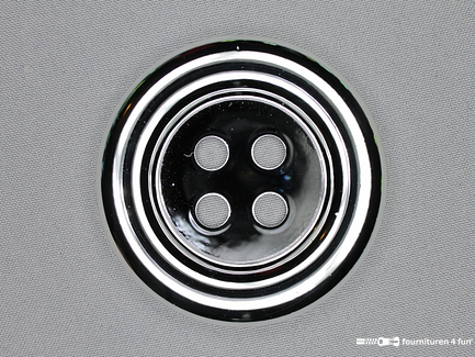 Clownsknoop - metallic - 72mm - zilver